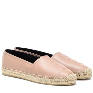 Napa Leather Slip-On Espadrille with Logo